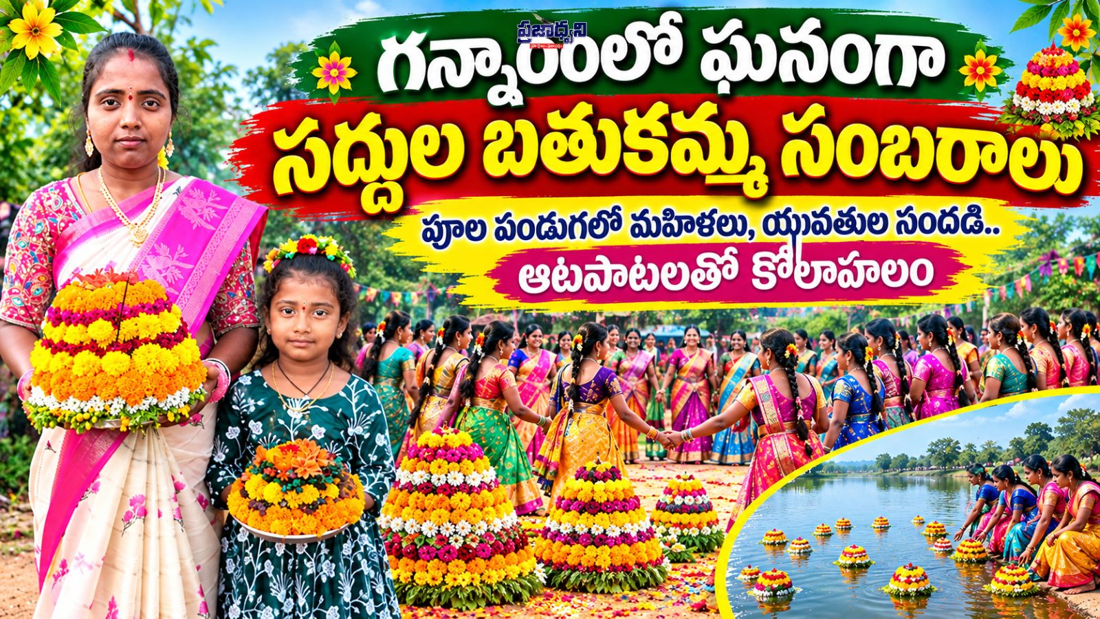 గన్నారంలో ఘనంగా సద్దుల బతుకమ్మ సంబరాలు